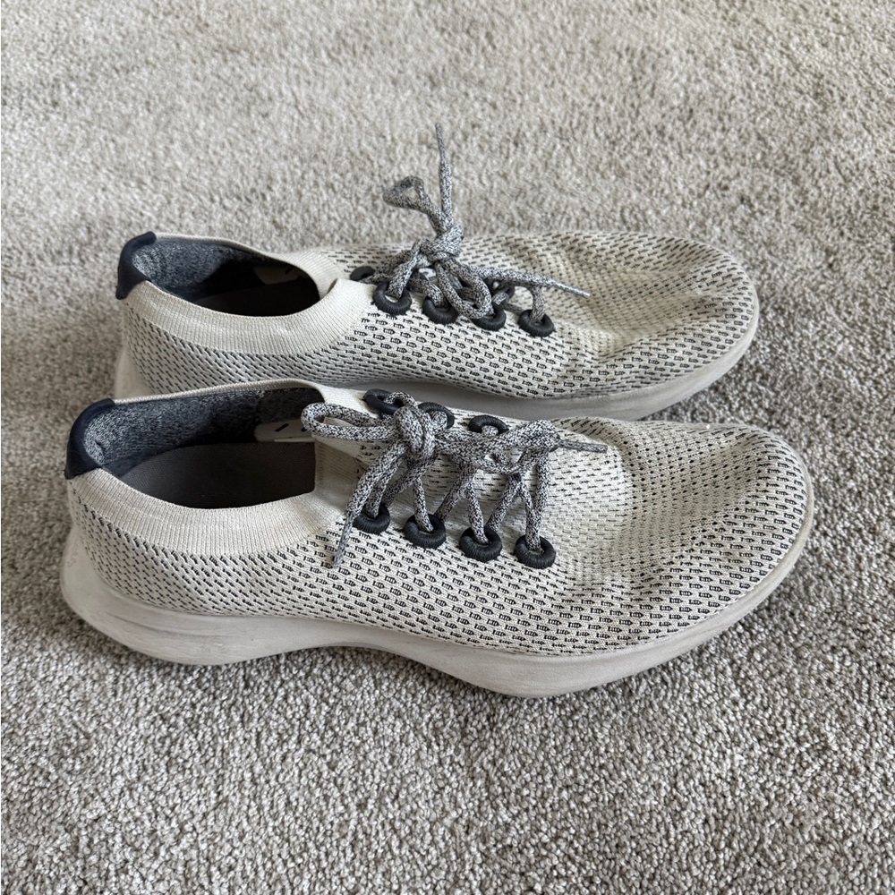 Allbirds Cream and Gray Athletic Shoes Lightweight Breathable